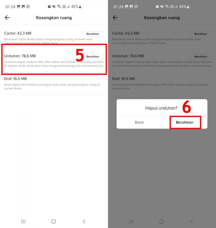 Hapus Efek Filter dan Stiker di TikTok