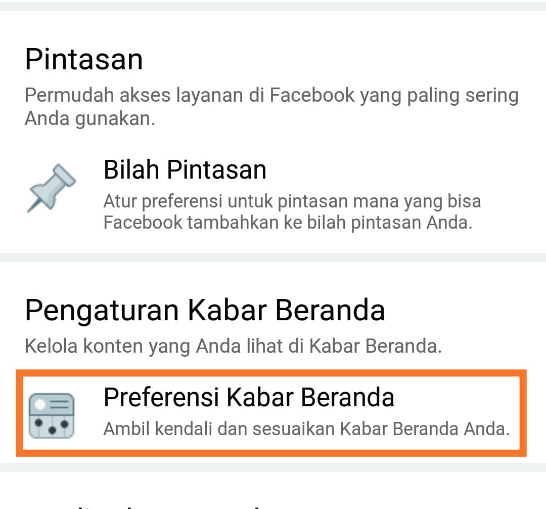 Cara prioritaskan akun tertentu di beranda facebook Android