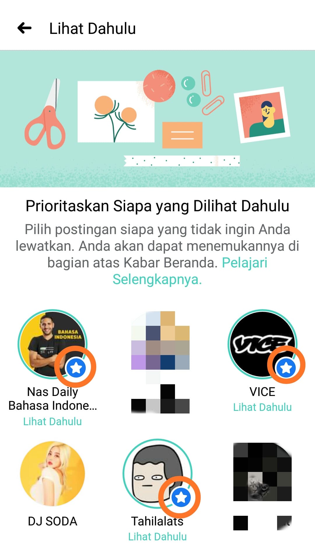 Cara prioritaskan akun tertentu di beranda facebook Android