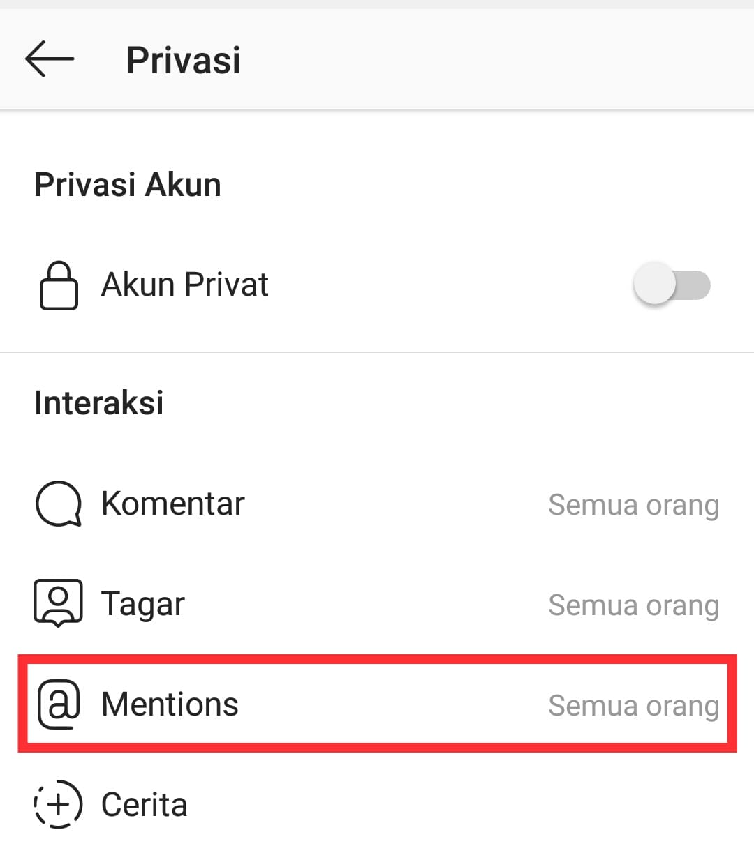 Cara Agar Tidak Bisa Di Mention atau di tag Di Instagram