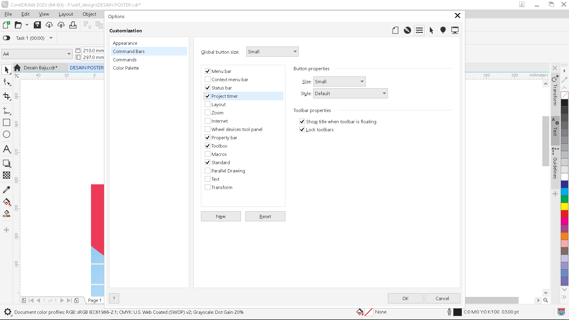 Cara Mengaktifkan Fitur Project Timer di Corel Draw Terbaru