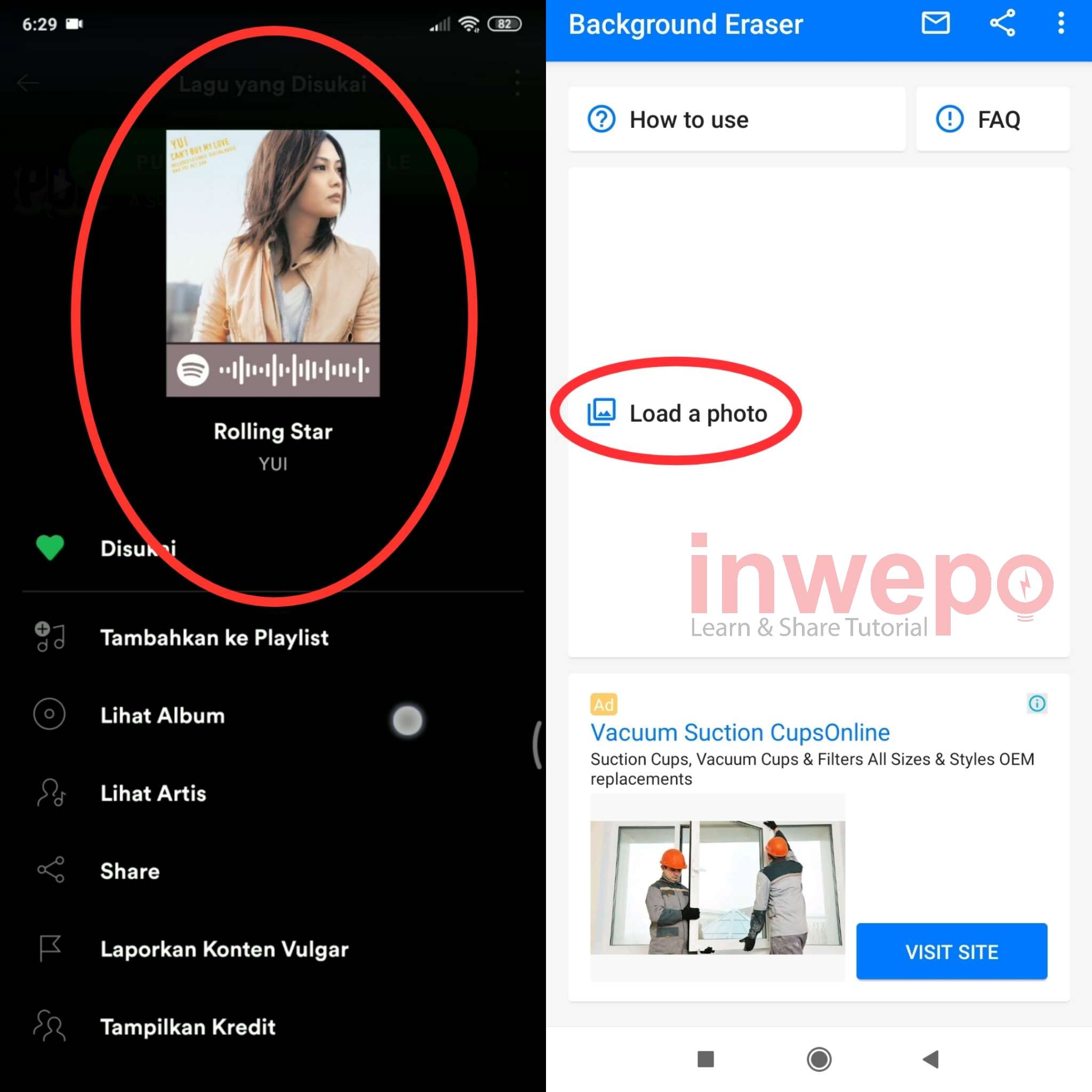 Cara Share Spotify ke instastory dengan Background Bergerak