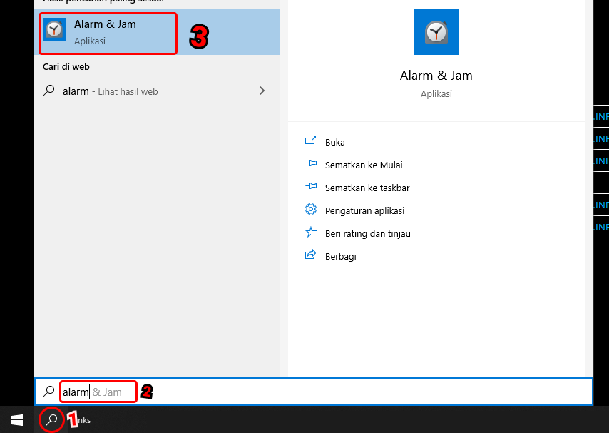 Cara menggunakan alarm di windows 10