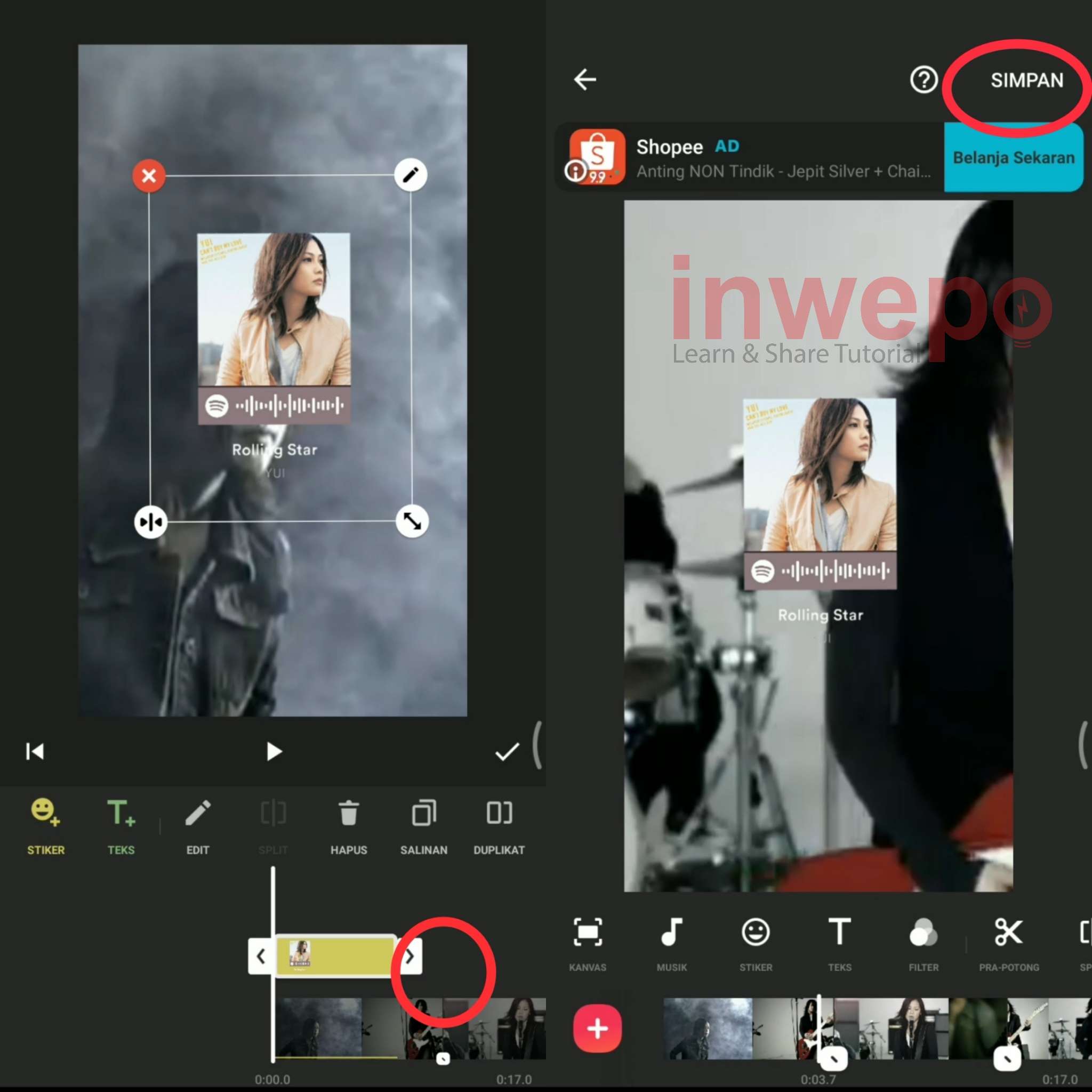 Cara Share Spotify ke instastory dengan Background Bergerak