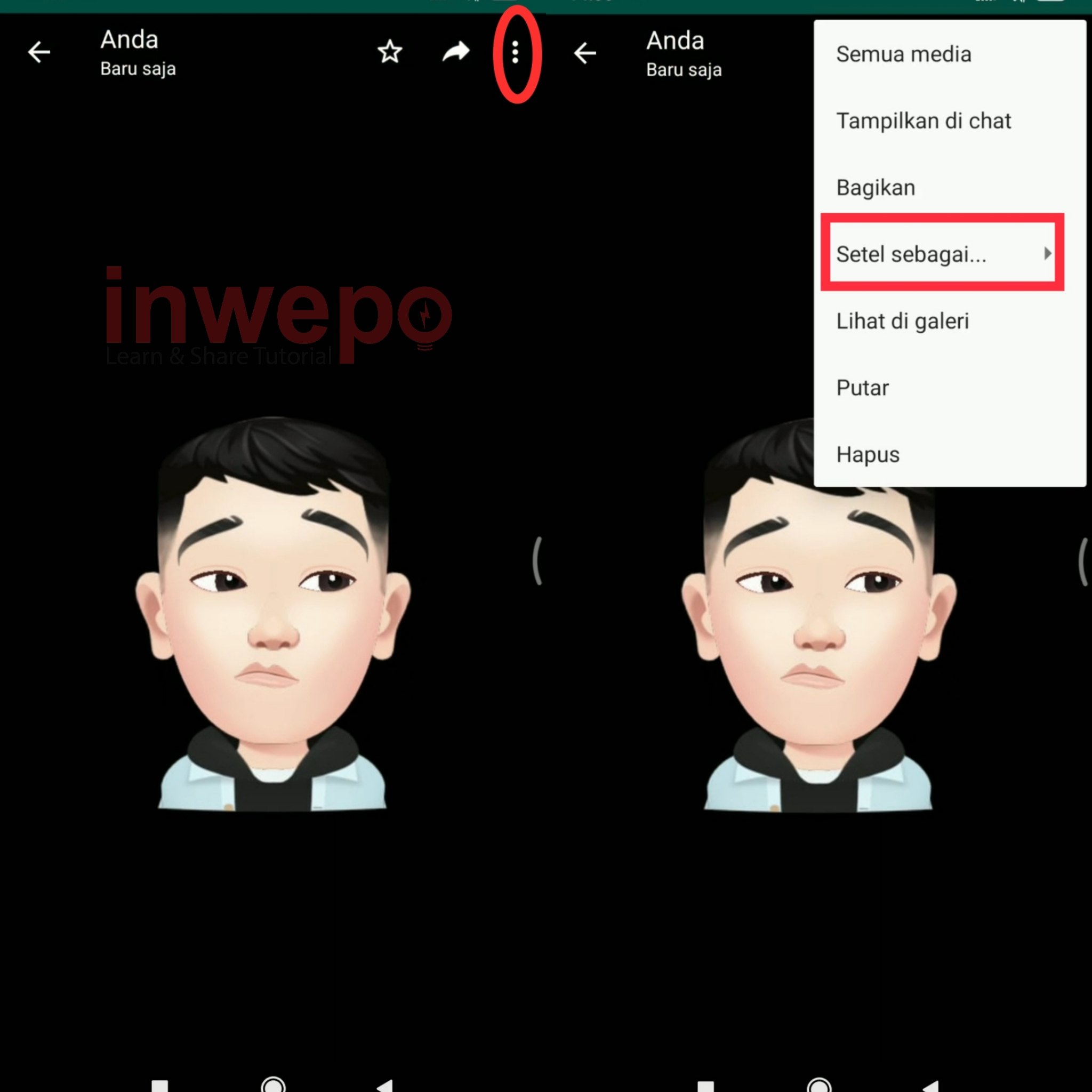 Cara Menggunakan Avatar Facebook di Whatsapp