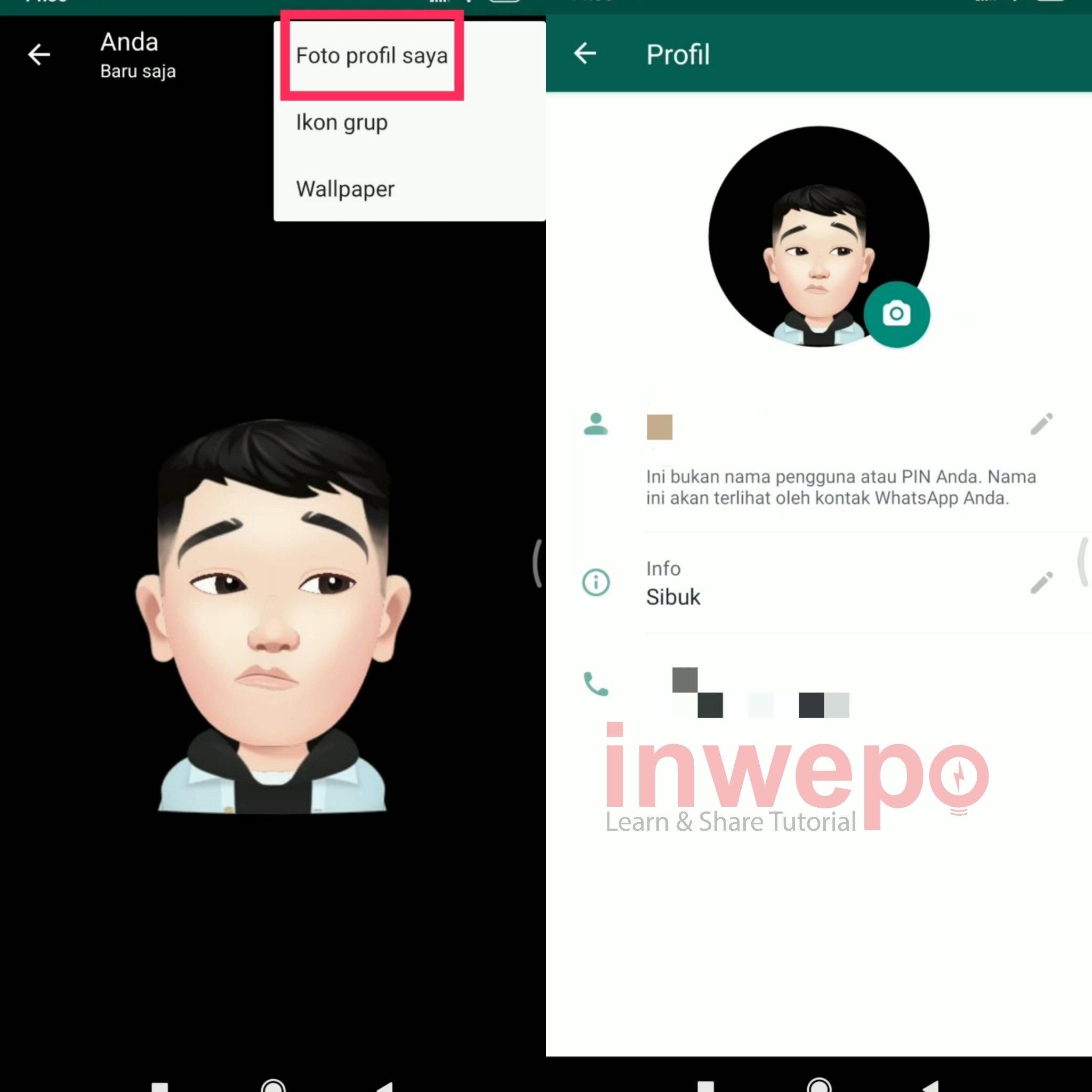 Cara Menggunakan Avatar Facebook di Whatsapp