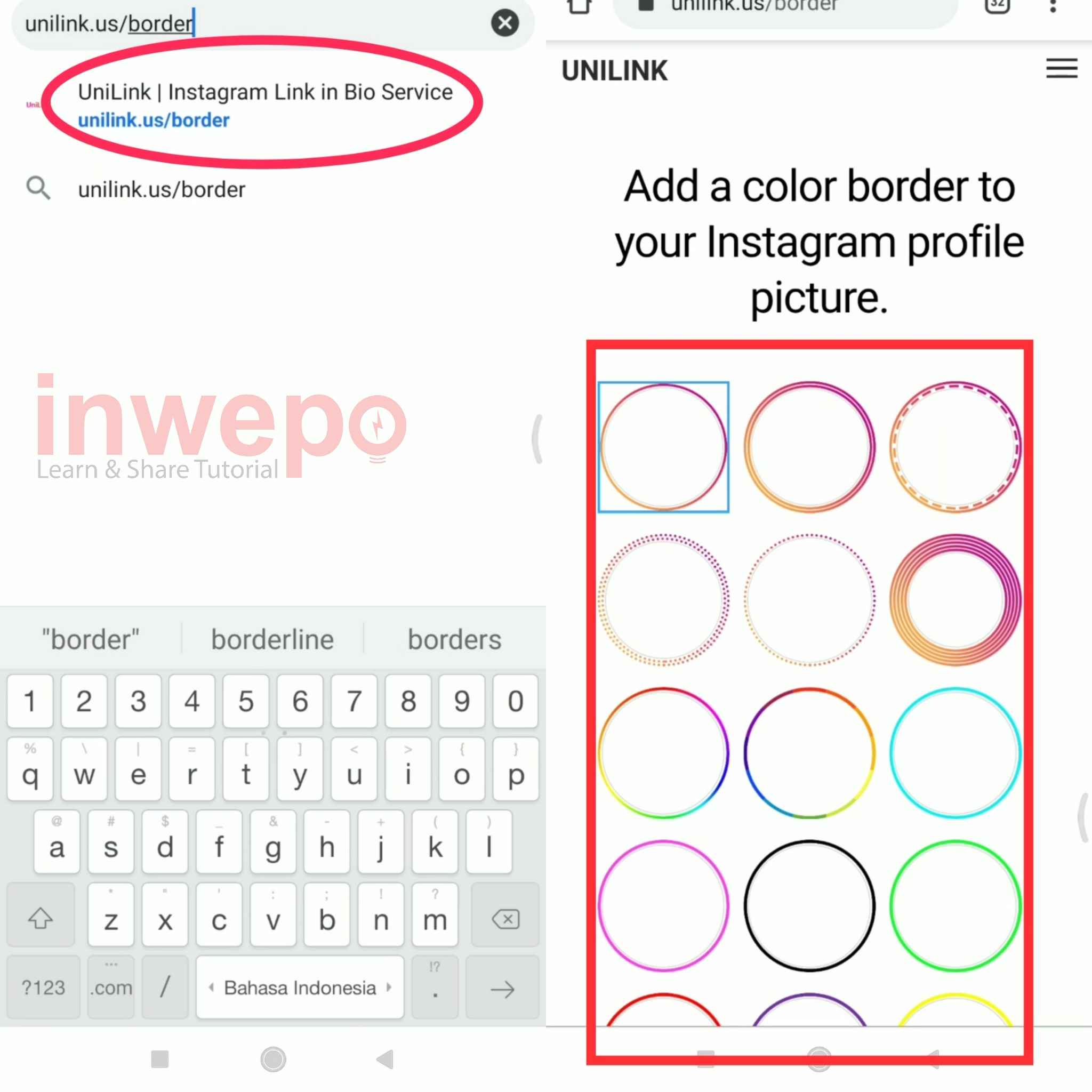 Cara Menambahkan Frame DP WhatsApp