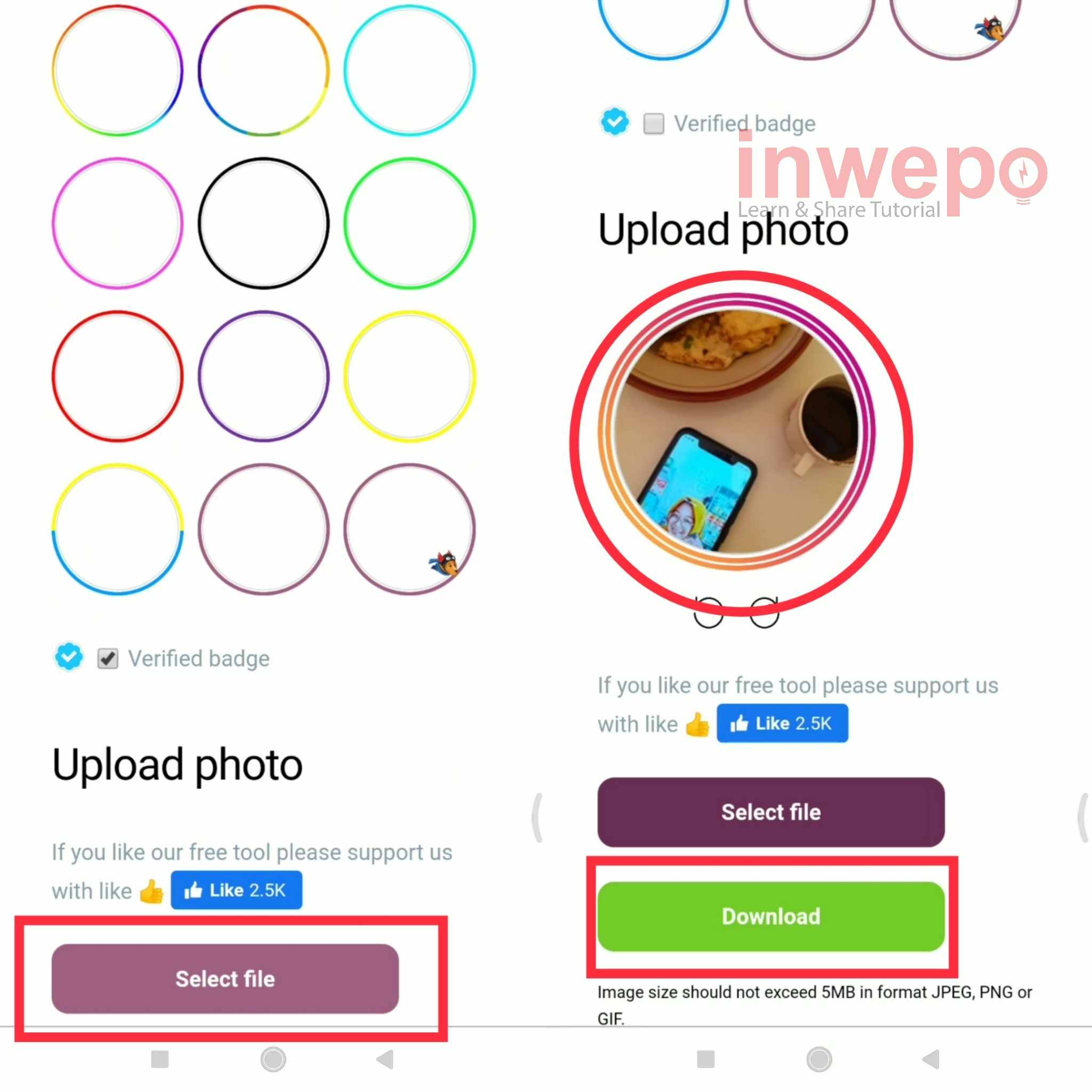 Cara Menambahkan Frame DP WhatsApp