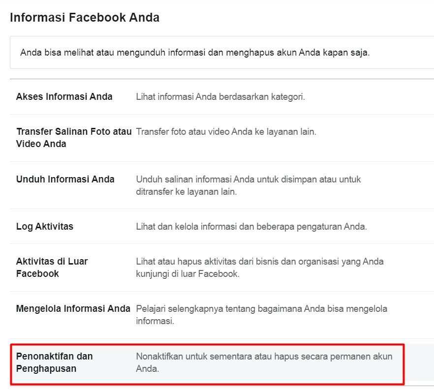 Cara Menghapus Akun Facebook Secara Permanen