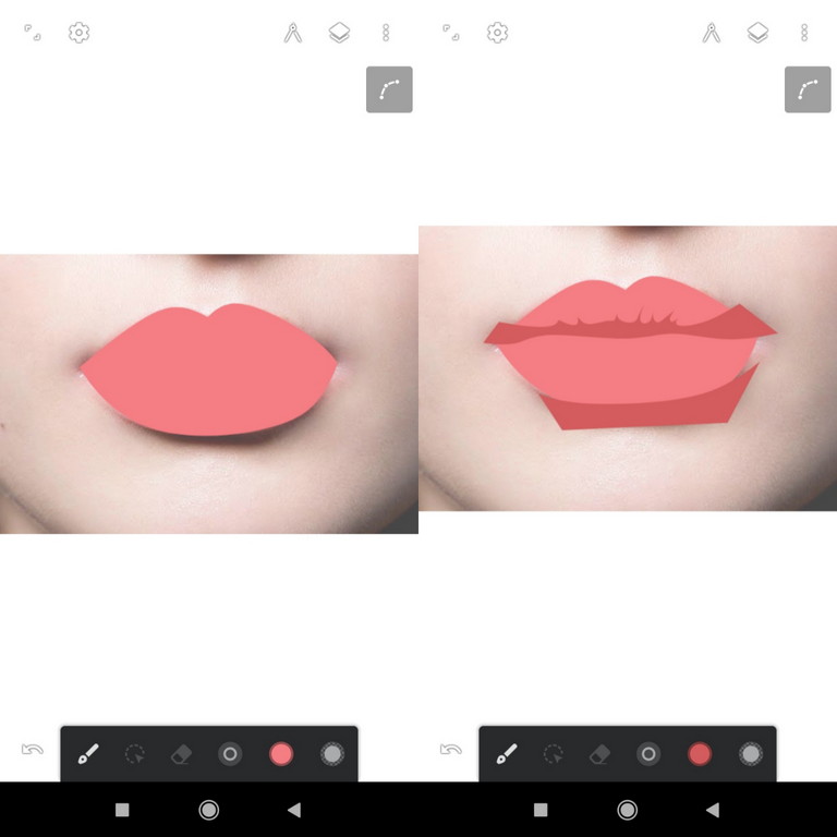 Cara Membaut Vektor Bibir Menggunakan Infinite Design