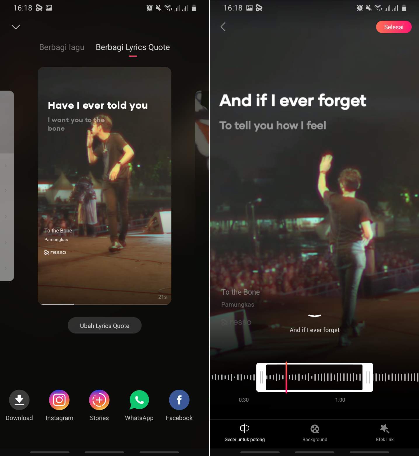 Cara Membuat Lirik Lagu Berjalan Di Story Instagram 