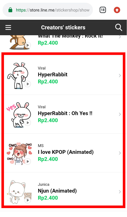 Cara Membeli Stiker Line dengan Ovo