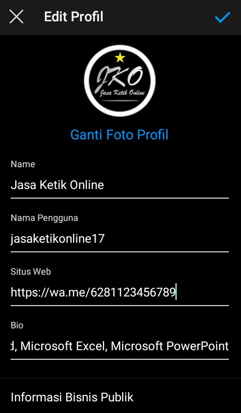 Cara Membuat Link Whatsapp Di Instagram