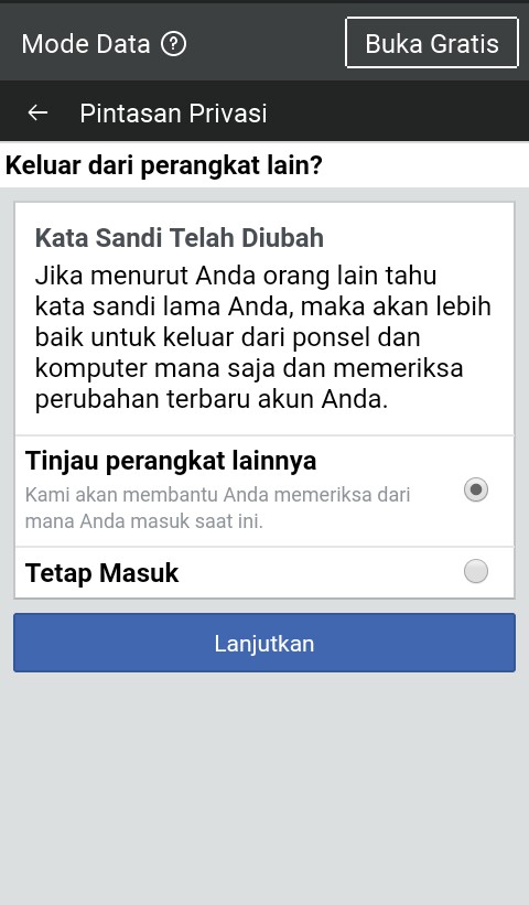 Cara Mengubah Kata Sandi Akun Facebook Di HP