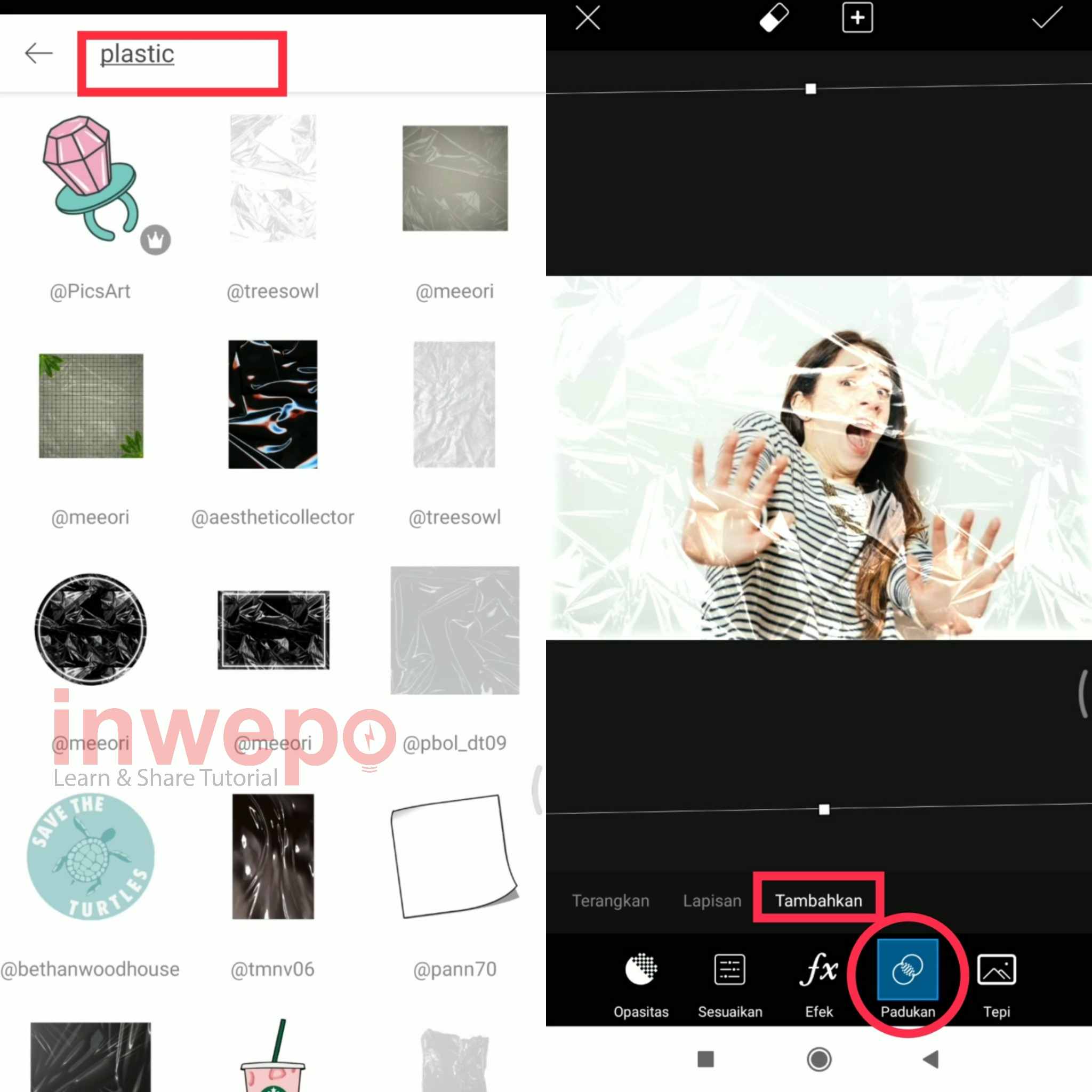 Cara Membuat Efek Wrap in Plastic di Android