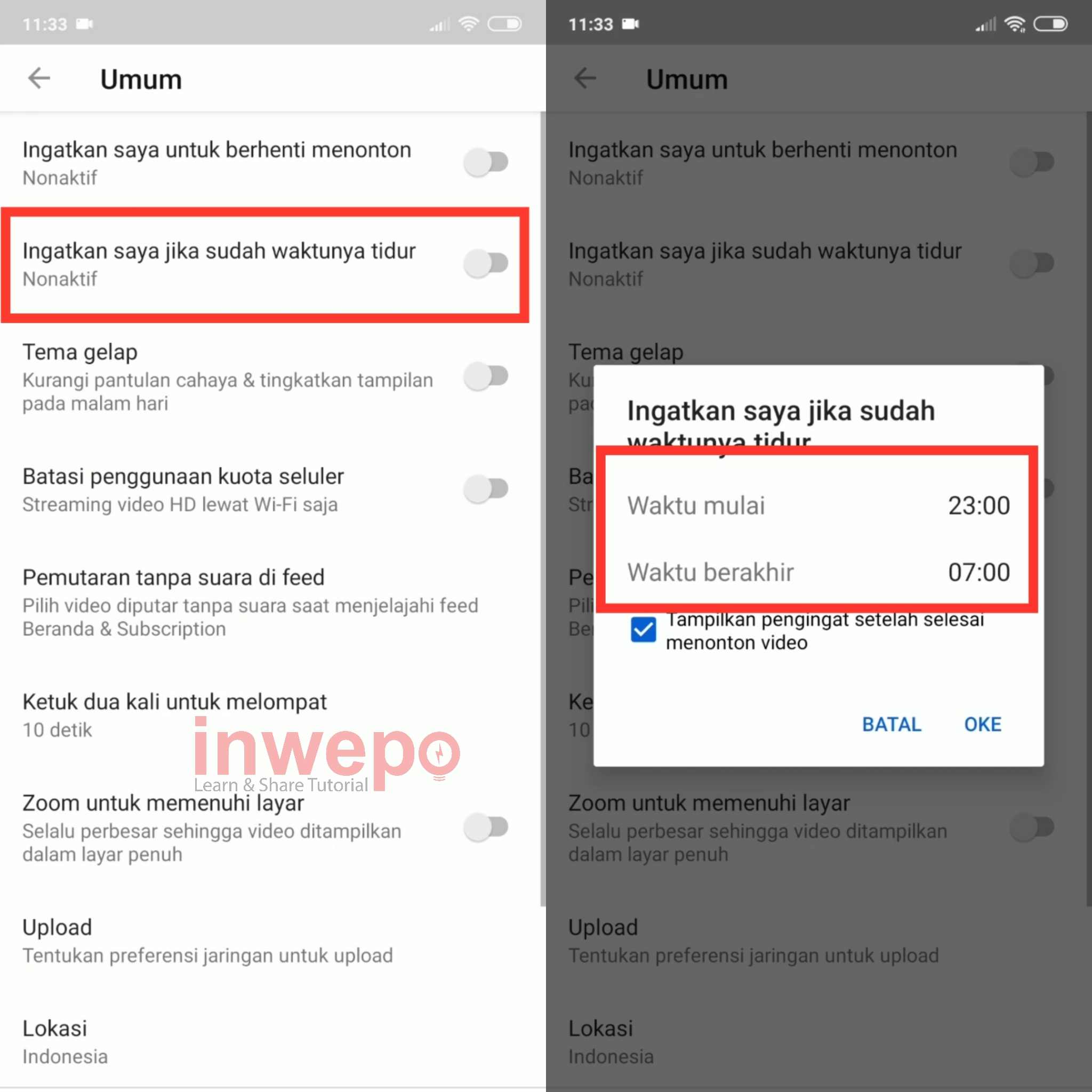 Cara Mengaktifkan Fitur BedTime Reminder di YouTube