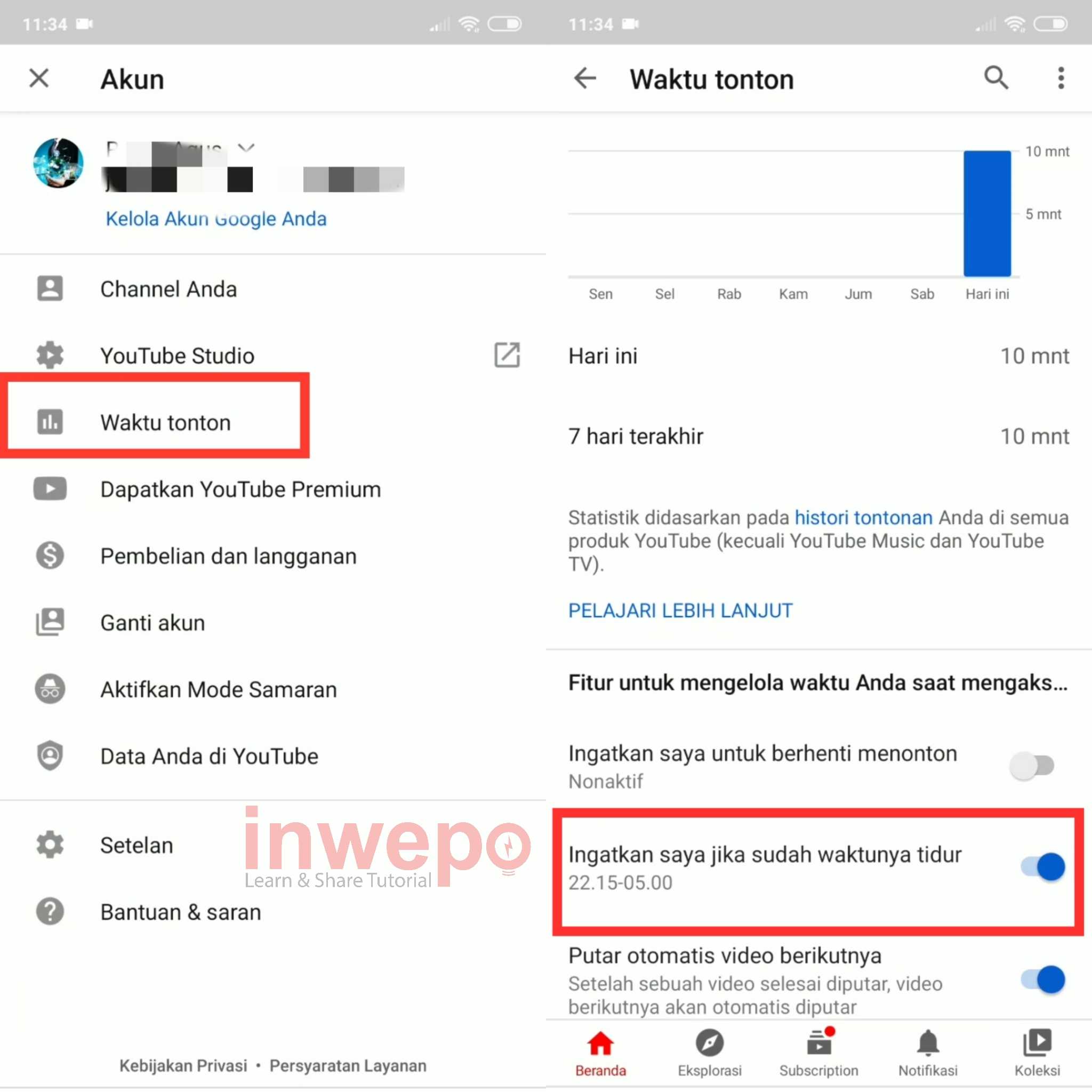 Cara Mengaktifkan Fitur BedTime Reminder di YouTube