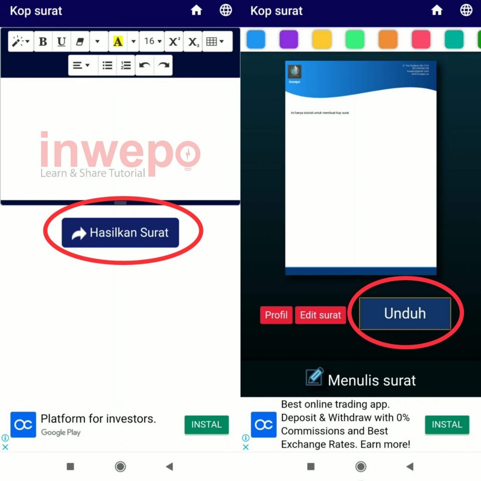 Cara Mudah Membuat Kop Surat di HP Android