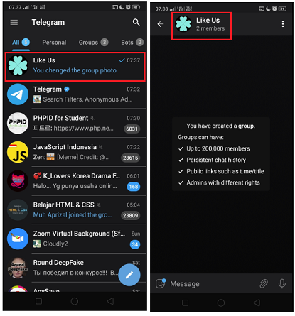 Cara Membuat Admin Group Yang Dapat Chat di Group Telegram