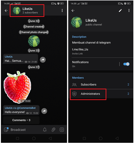 Cara Hapus Chat di Group atau Channel Telegram Sekaligus