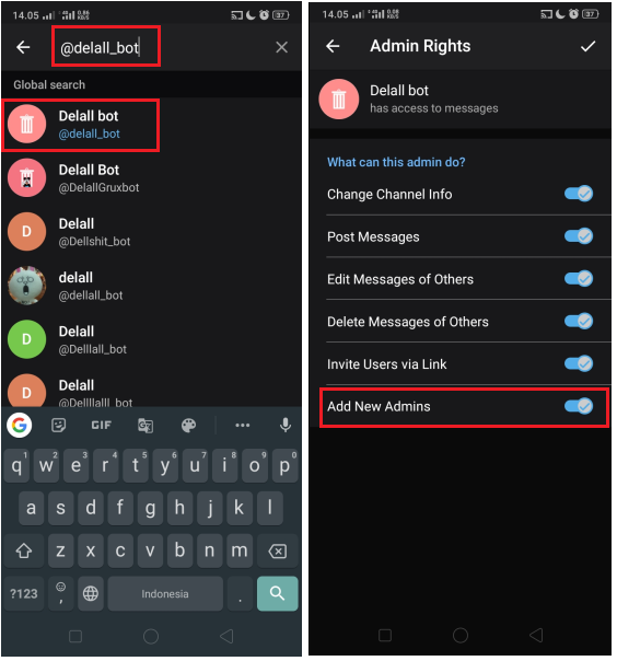 Cara Hapus Chat di Group atau Channel Telegram Sekaligus