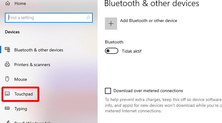 Cara Menonaktifkan Touchpad di Laptop Windows 10