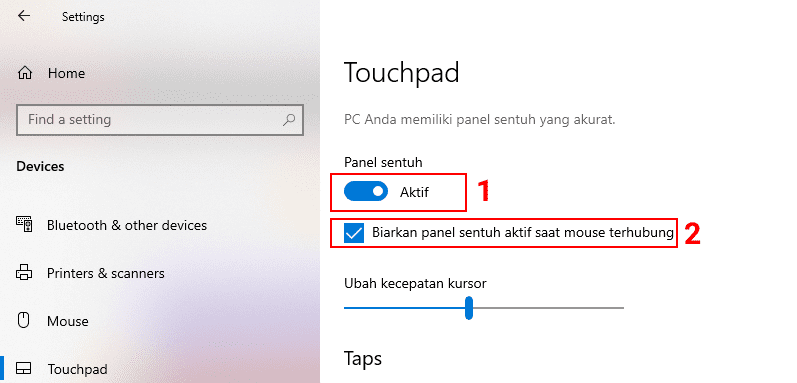Cara Menonaktifkan Touchpad di Laptop Windows 10