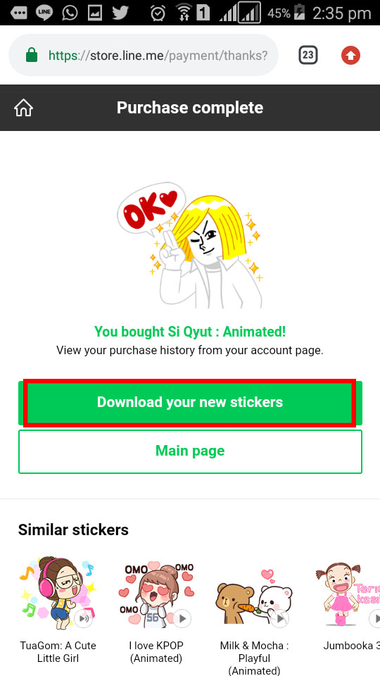 Cara Membeli Stiker Line dengan Ovo