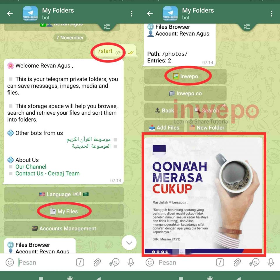 Cara Mengganti Telegram Jadi Cloud Storage