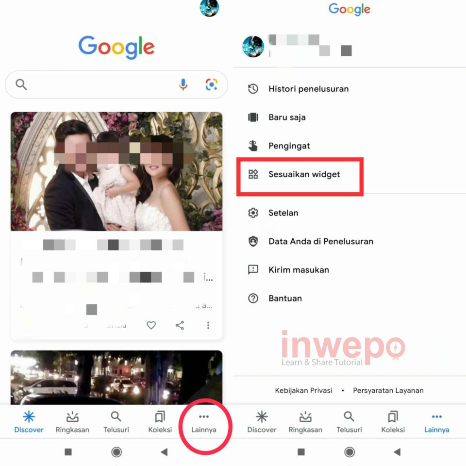 Cara Mengganti Widget Google Search di HP