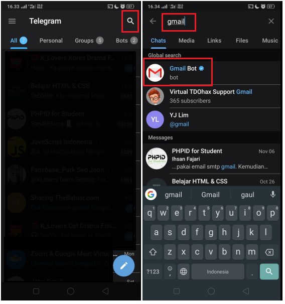Cara Membuka dan Membalas Pesan Gmail Melalui Telegram