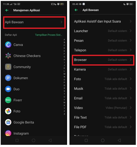 Cara Mengubah Default Browser di Android