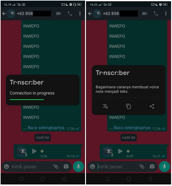 Cara Mengganti Voice Note Whatsapp Menjadi Teks
