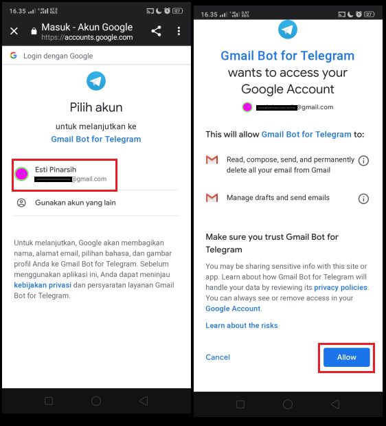 Cara Membuka dan Membalas Pesan Gmail Melalui Telegram