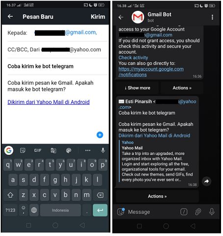 Cara Membuka dan Membalas Pesan Gmail Melalui Telegram