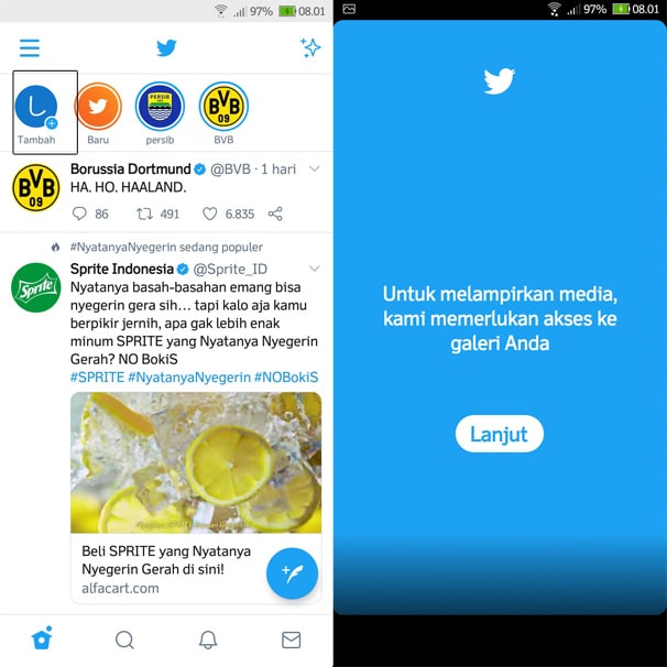Cara Membuat Twitter Stories di Android