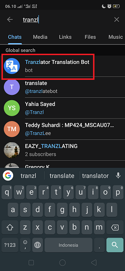 4 Bot Translate Bahasa di Telegram