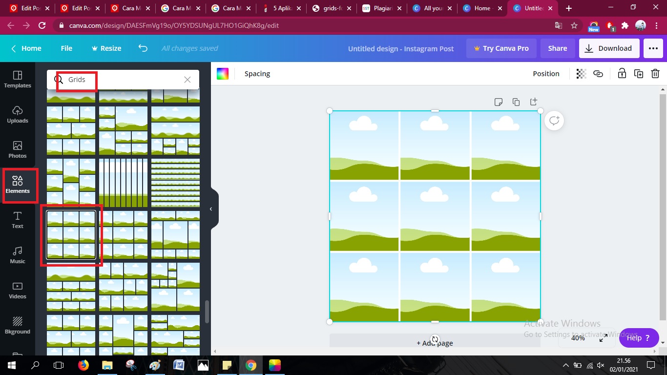 Cara Membuat Feeds Instagram Nyambung