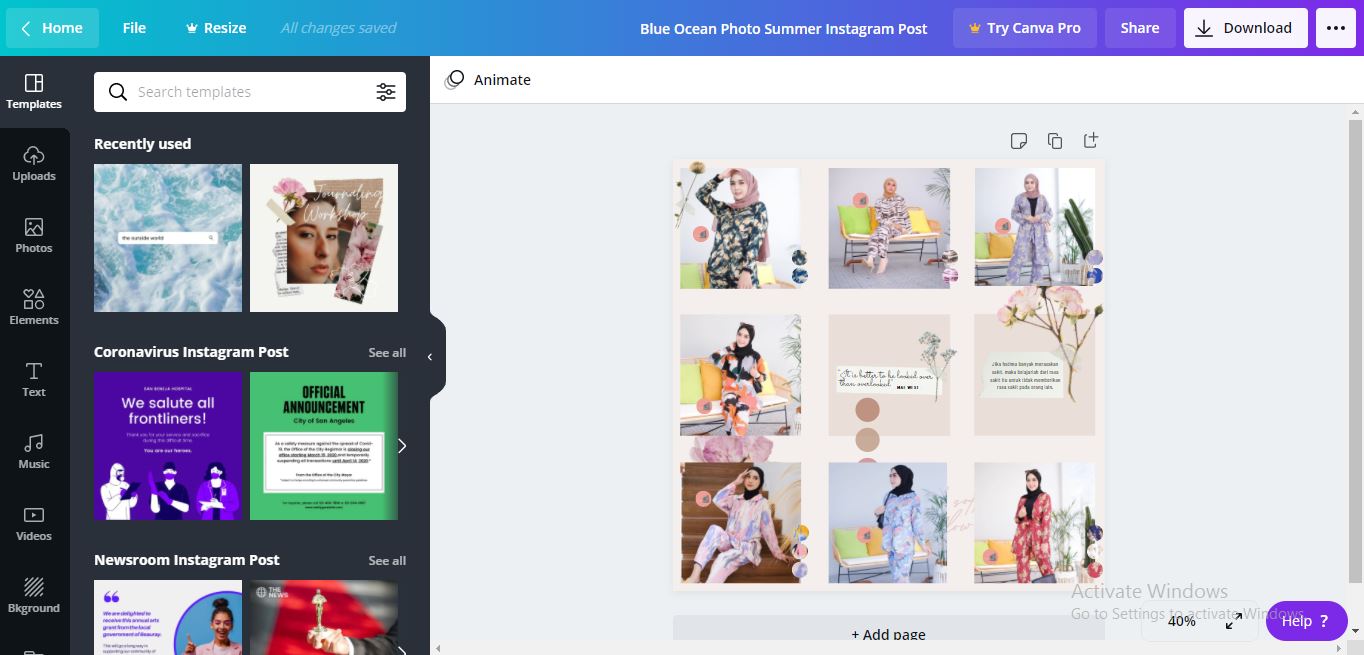 Cara Membuat Feeds Instagram Nyambung