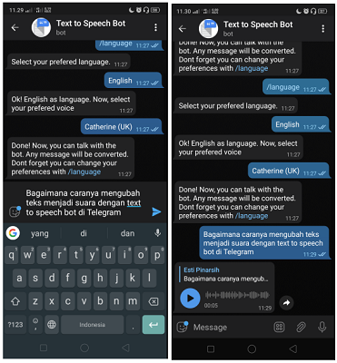 Cara Mengubah Pesan Teks Menjadi Voice di Telegram