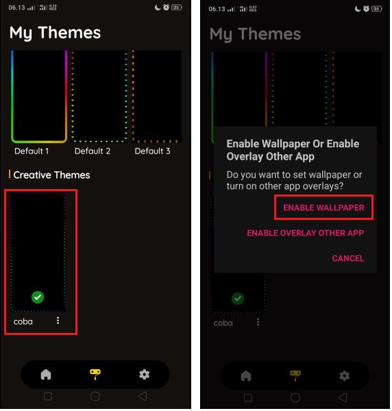 Cara Menampilkan Border Kelap Kelip di Layar HP Android