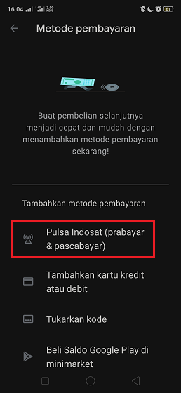 Cara Mengubah Metode Pembayaran di Play Store dengan Pulsa