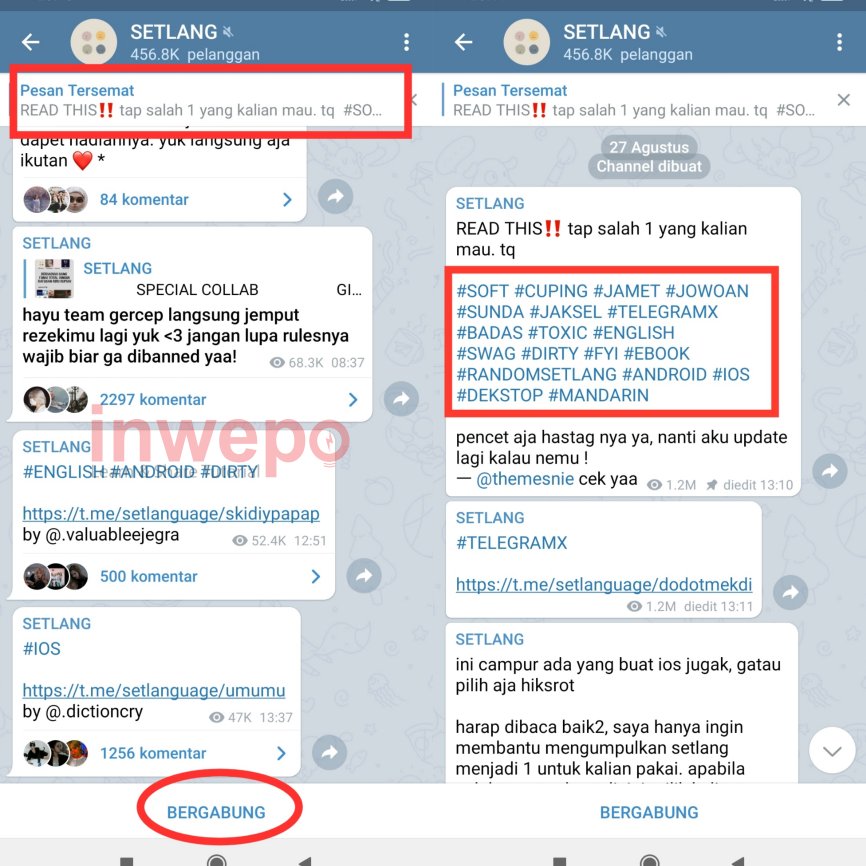 Cara Mengubah Setlang (Bahasa) di Telegram 