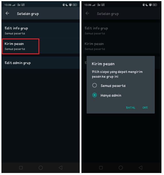 Cara Membuat Anggota Group WhatsApp Tidak Bisa Kirim Pesan