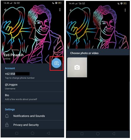 Cara Mengubah Foto Profil Menjadi Video Profil di Telegram
