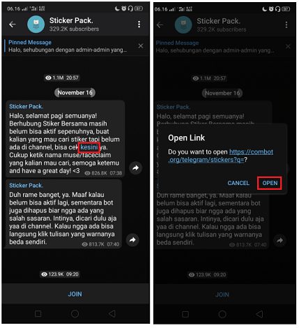 Cara Mencari Stiker di Telegram Stickers Catalogue