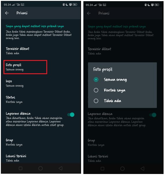 Cara Menyembunyikan Foto Profile di WhatsApp dan Telegram