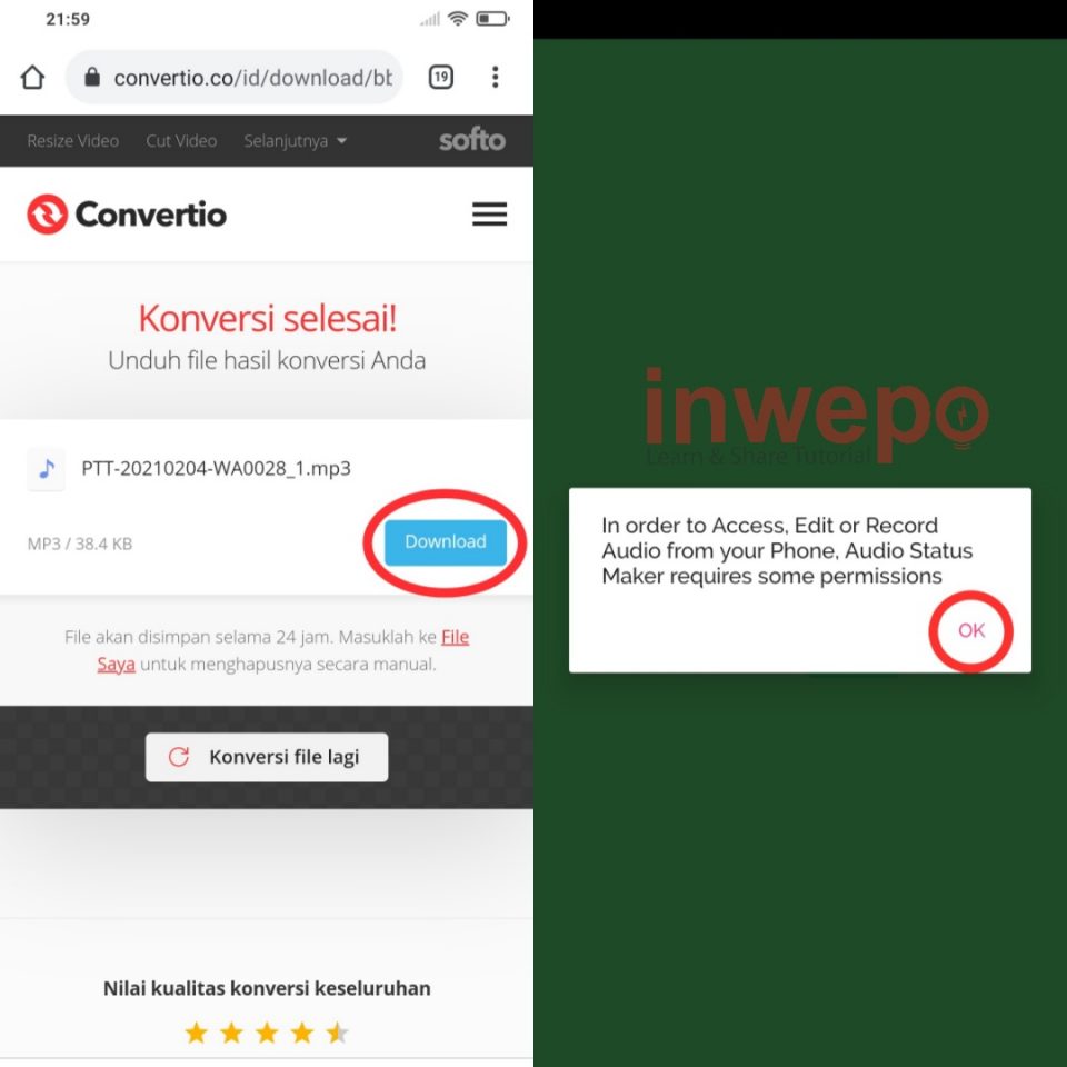 Cara Membuat Voice Note Jadi Status WhatsApp