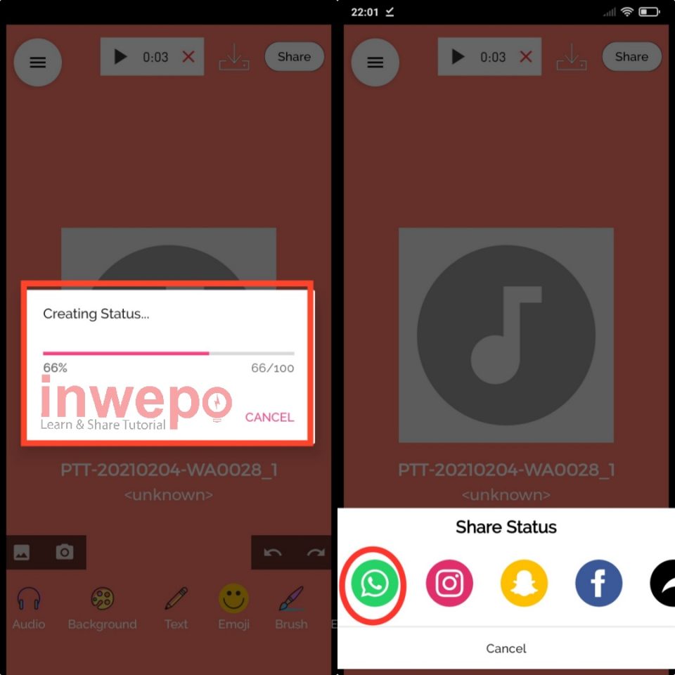 Cara Membuat Voice Note Jadi Status WhatsApp
