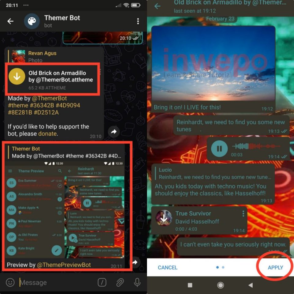 Cara Membuat Tema di Telegram Tanpa Aplikasi Tambahan